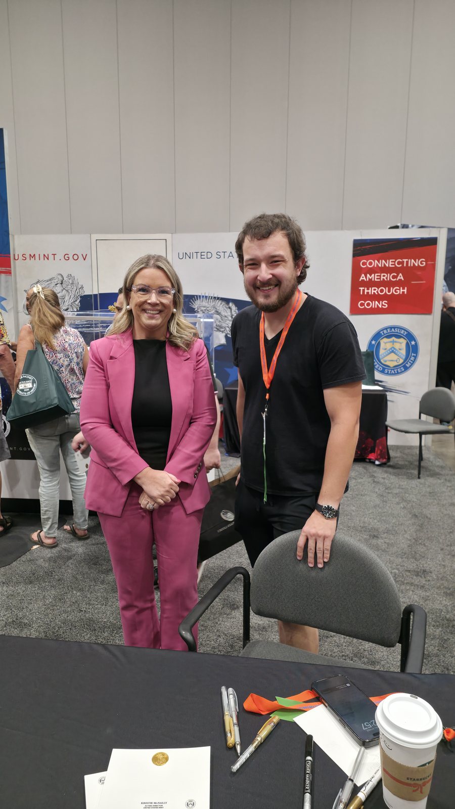 Blake Alma and former acting US Mint director Kristie McNally