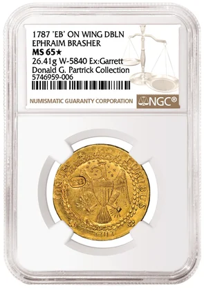 1787 New York-style Brasher doubloon from the Partrick Collection