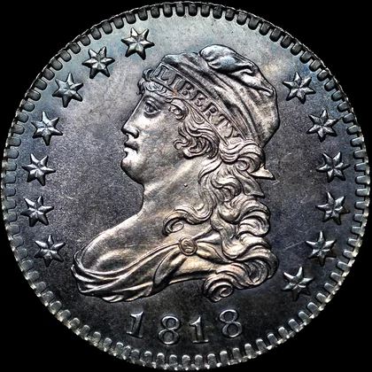 1818 Capped Bust Quarter, B-8 Proof