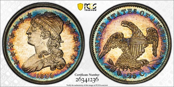 1835 Capped Bust Quarter, Proof