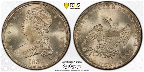 1837 Capped Bust Half Dollar