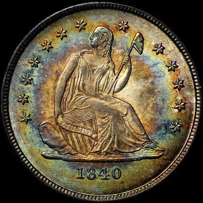 1840-O No Drapery Liberty Seated Quarter