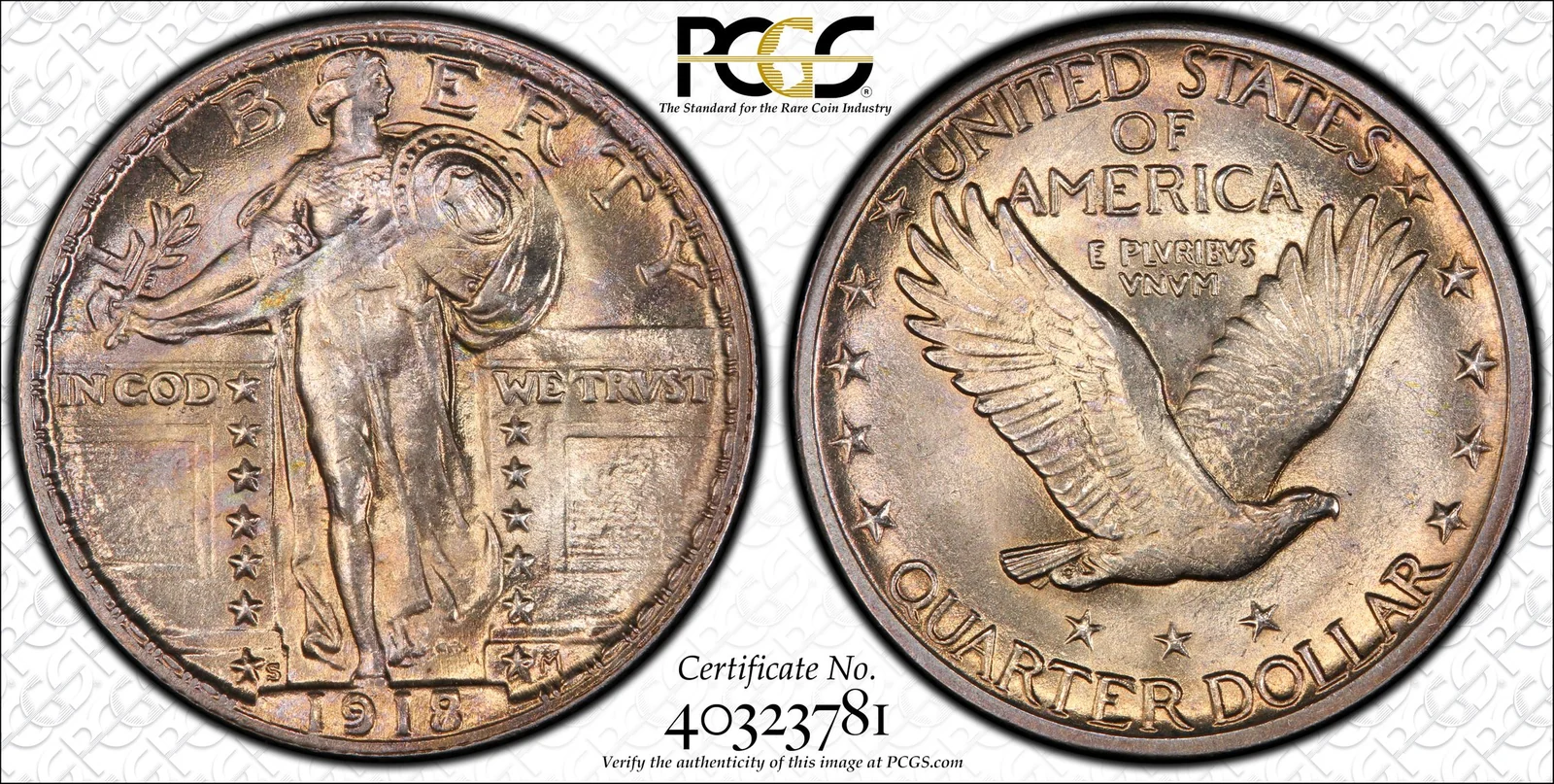 1918/7-S Standing Liberty Quarter