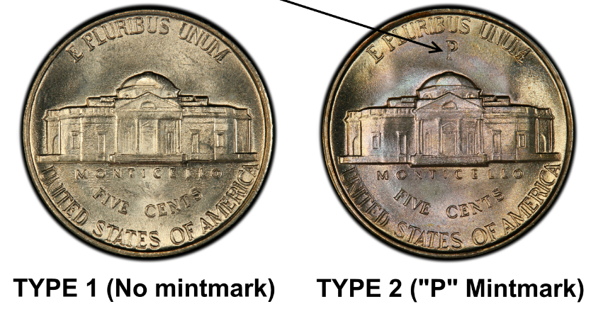 1942 Jefferson Nickel Mint Mark
