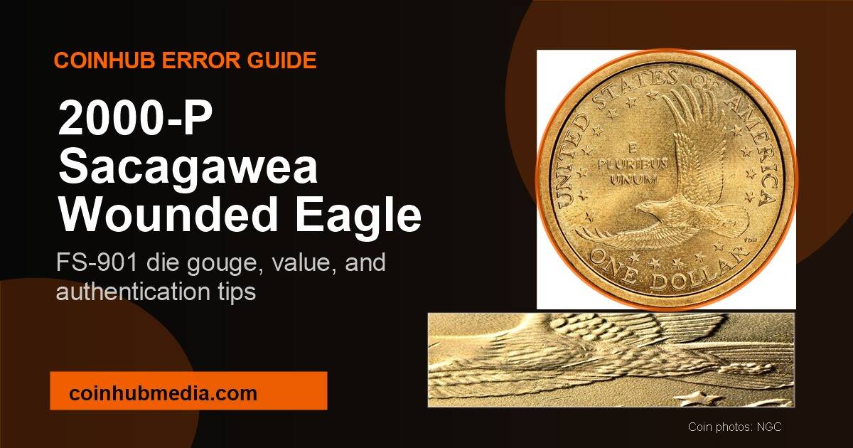 2000-P Sacagawea Wounded Eagle FS-901 reverse die gouge guide