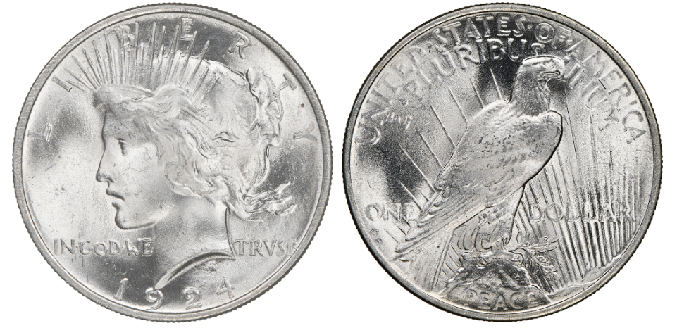 1924 Peace Dollar